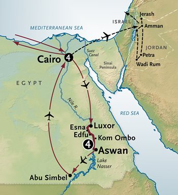 Egypt Cruise Map