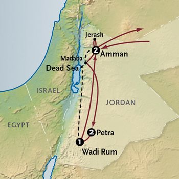 Jordan Petra Tour Map