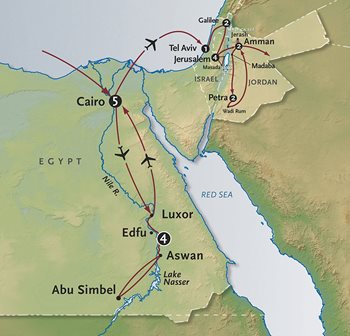 Middle East Tour Map
