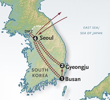 Korea tour map