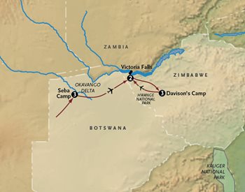 Botswana Safari Map