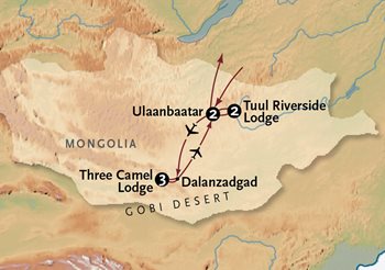 Gobi Desert Tour Map