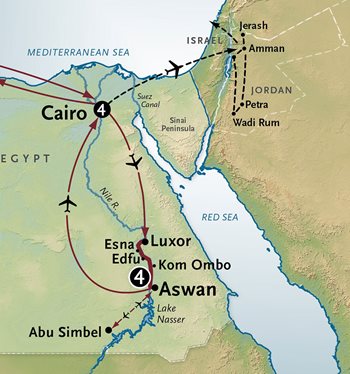 Egypt Cruise Map